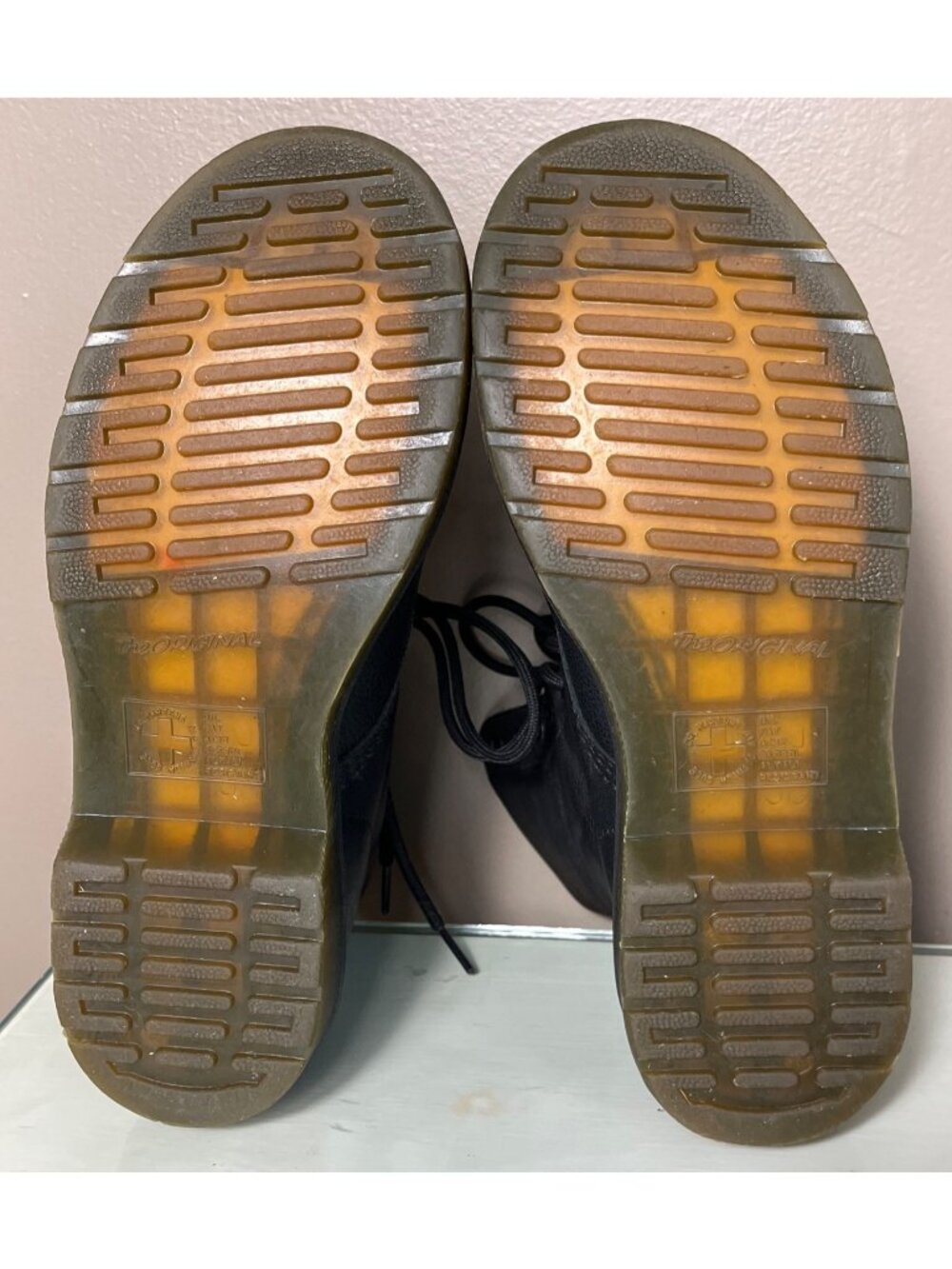Dr Martens Boots AirWair Black 1470 Pascal Rainbow Combat Moto Leather Wom 7 - Picture 8 of 9
